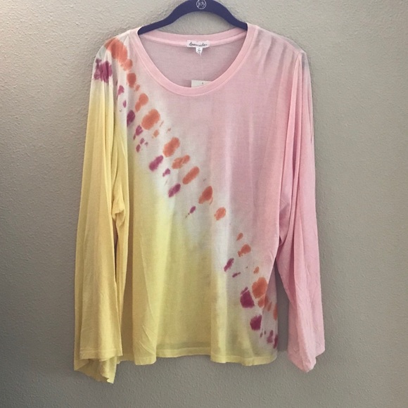 NWT Large Pink & Yellow Long Sleeve Shirt - Picture 5 of 15